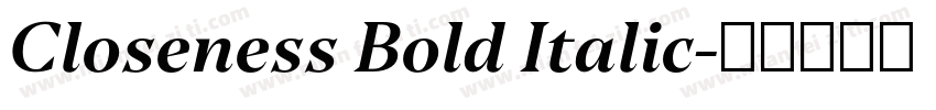 Closeness Bold Italic字体转换